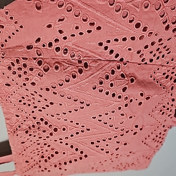Intimately Free Girly Cutwork Romantic people eyelet square neck crop top medium - Picture 2 of 5